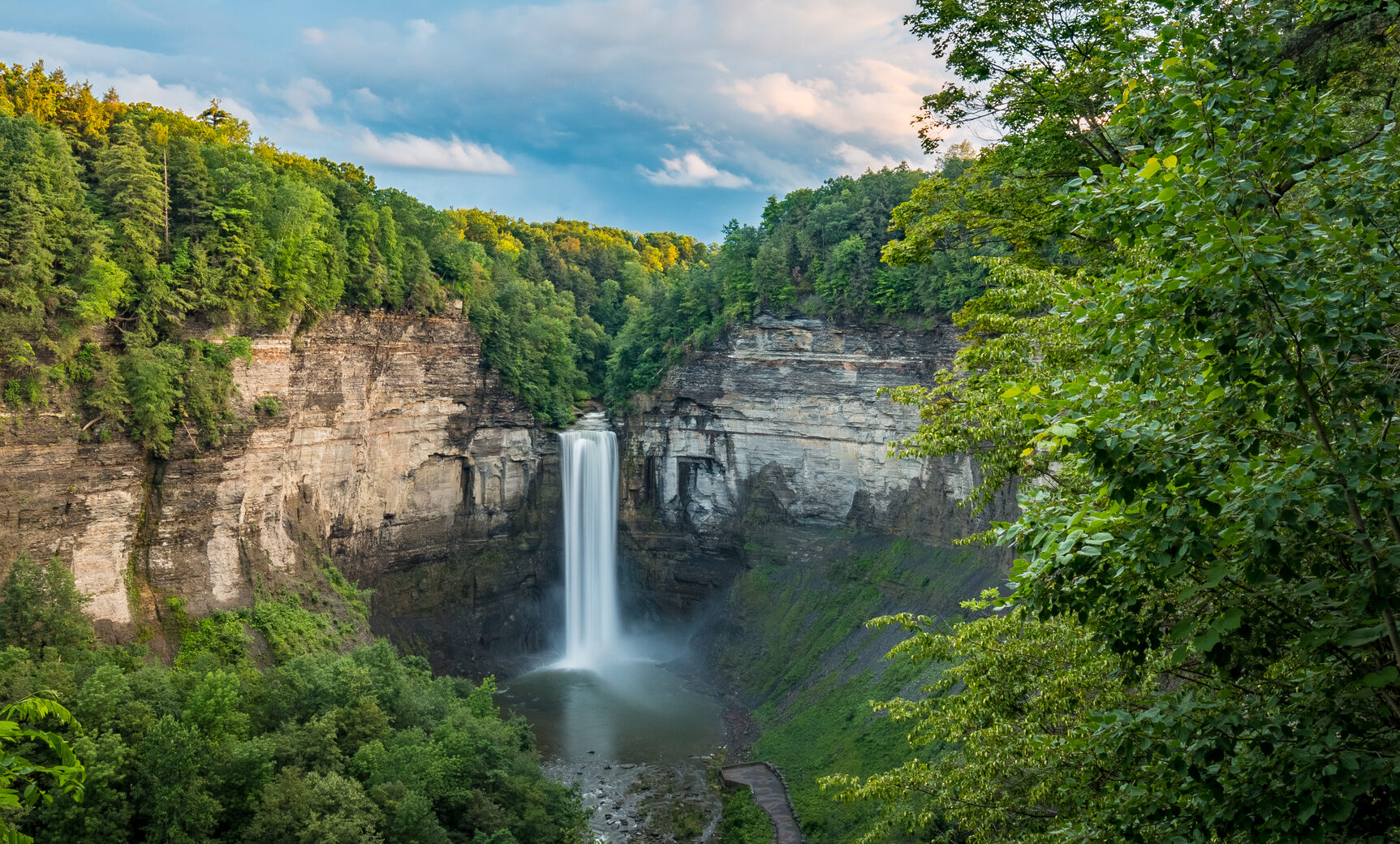 Taughannock Falls Overlook In Summer Time
